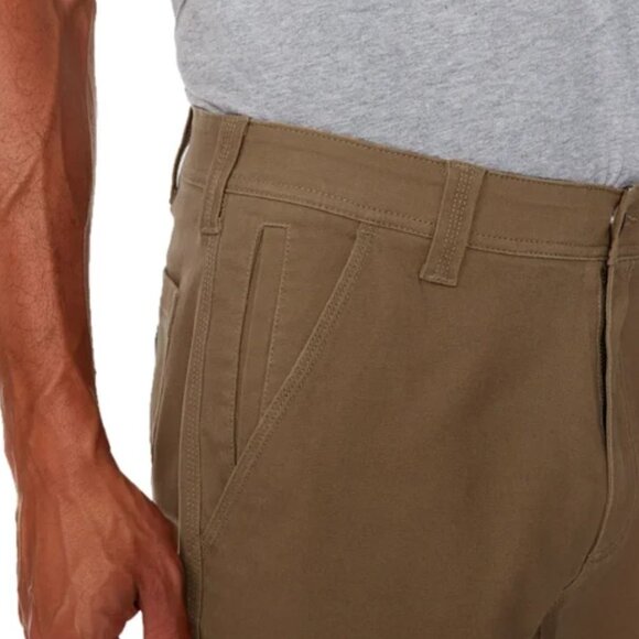 Caterpillar Utility Work Pants Mens 38 x 30 Brown Flex Waistband Cell Pocket - Picture 6 of 16